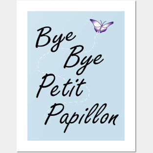 Bye Bye Petit Papillon! Purple Ombre Posters and Art